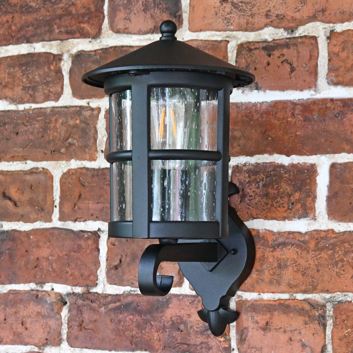 Classic Black Bottom Fix Cylindrical Porch Light