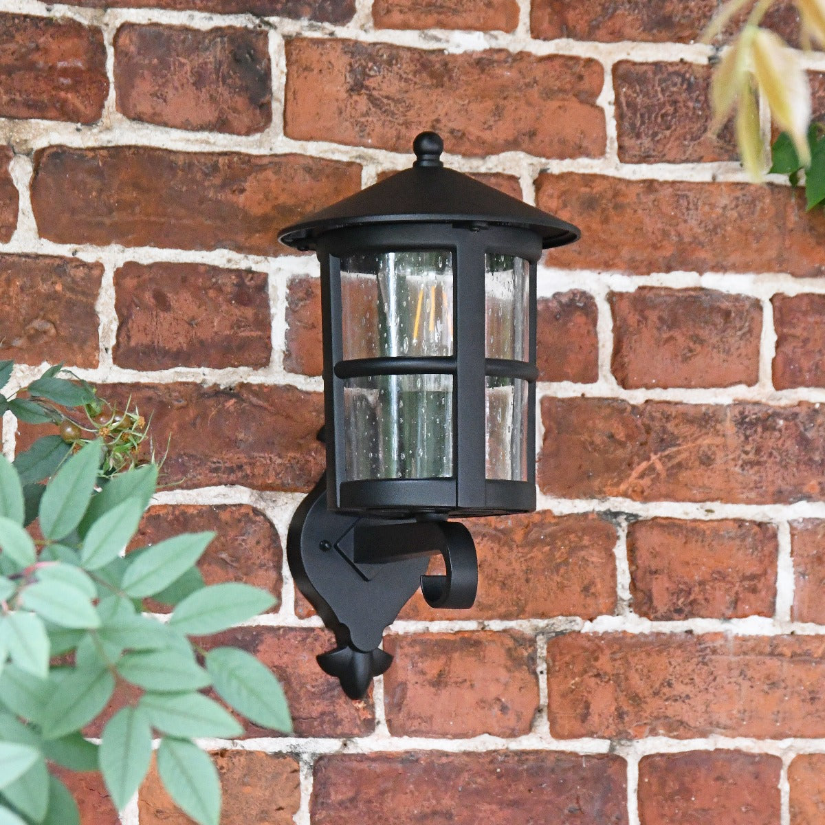 Classic Black Bottom Fix Cylindrical Porch Light