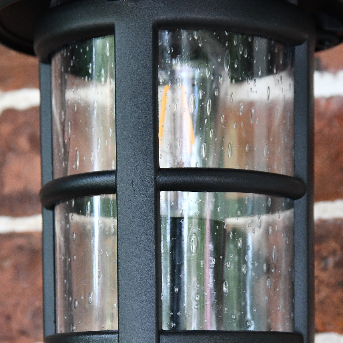 Classic Black Bottom Fix Cylindrical Porch Light