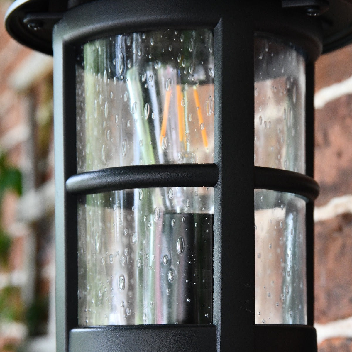 Classic Black Bottom Fix Cylindrical Porch Light