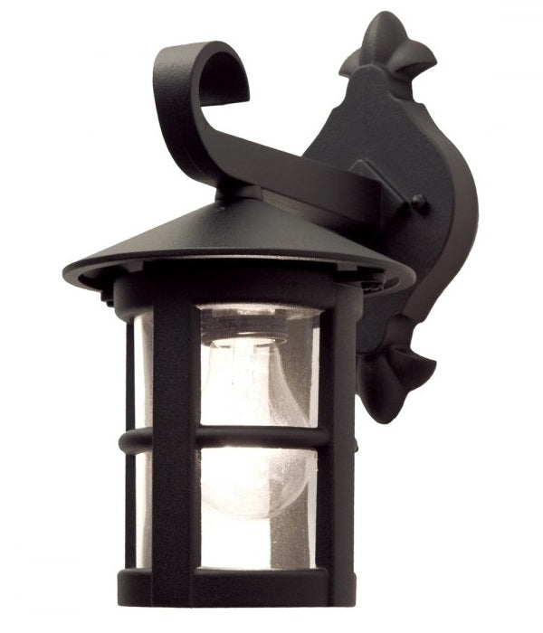 Classic Black Top Fix Cylindrical Porch Light