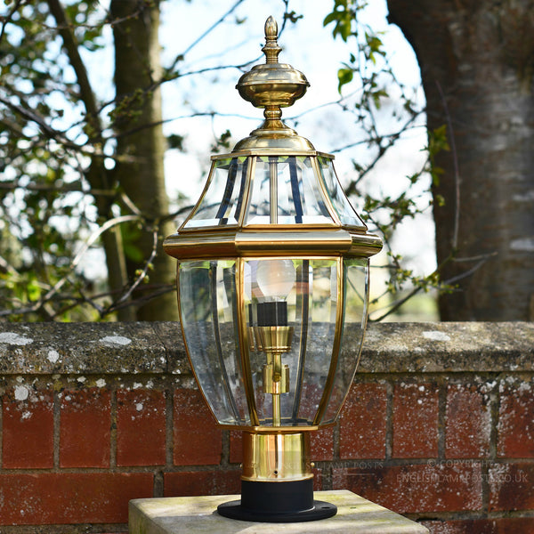 Regal Polished Brass Pillar Light