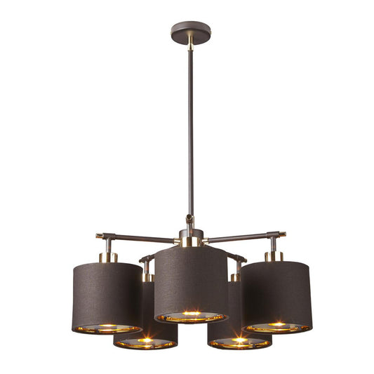 'Clearwell' Modern Polished Brass And Brown Pendant Light