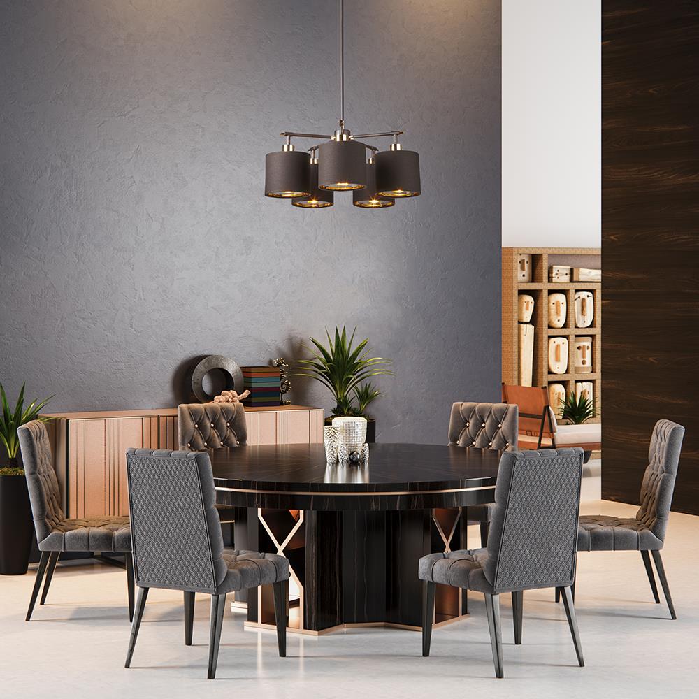 The chandelier pendant light in situ