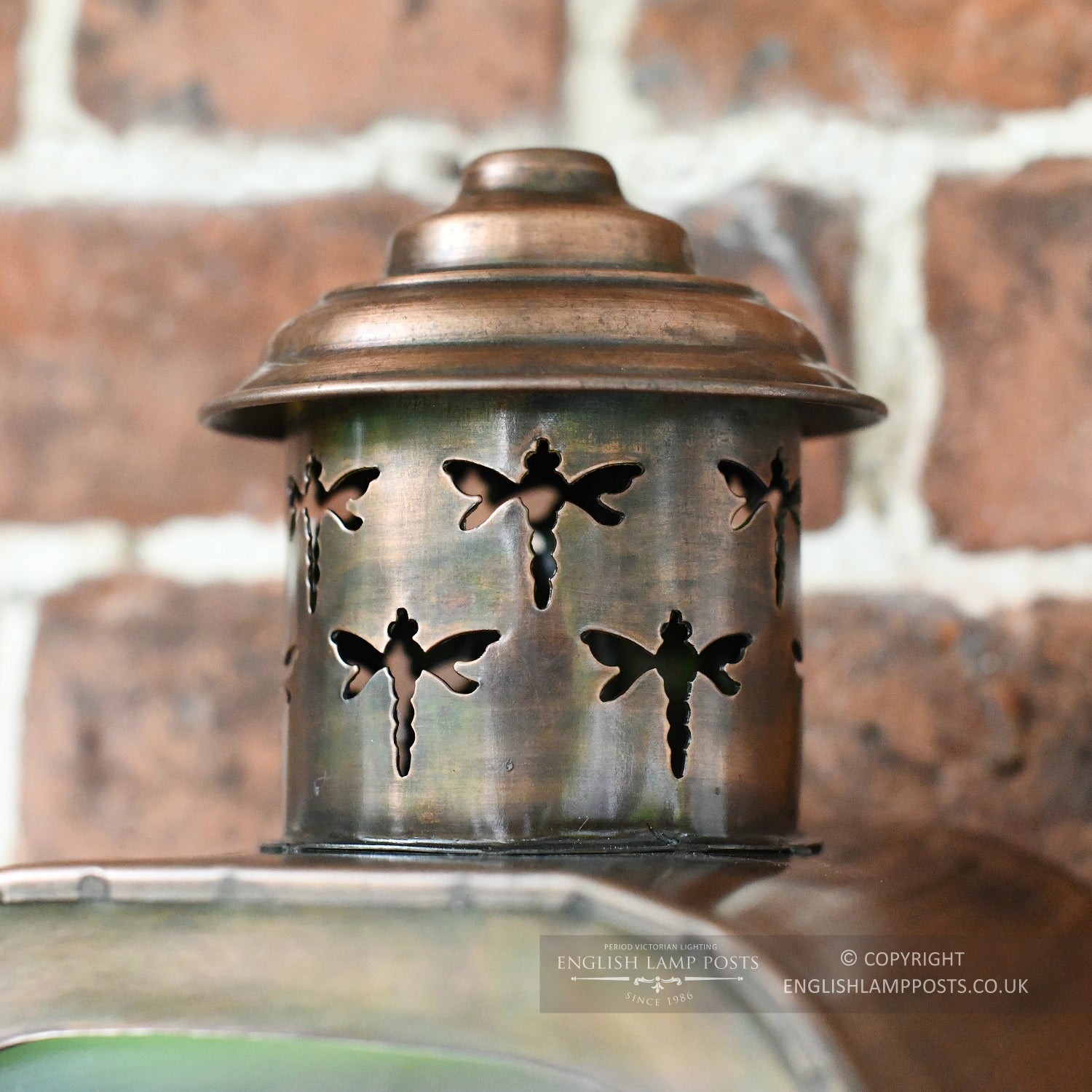 Close Up of Antique Copper Lantern Finial