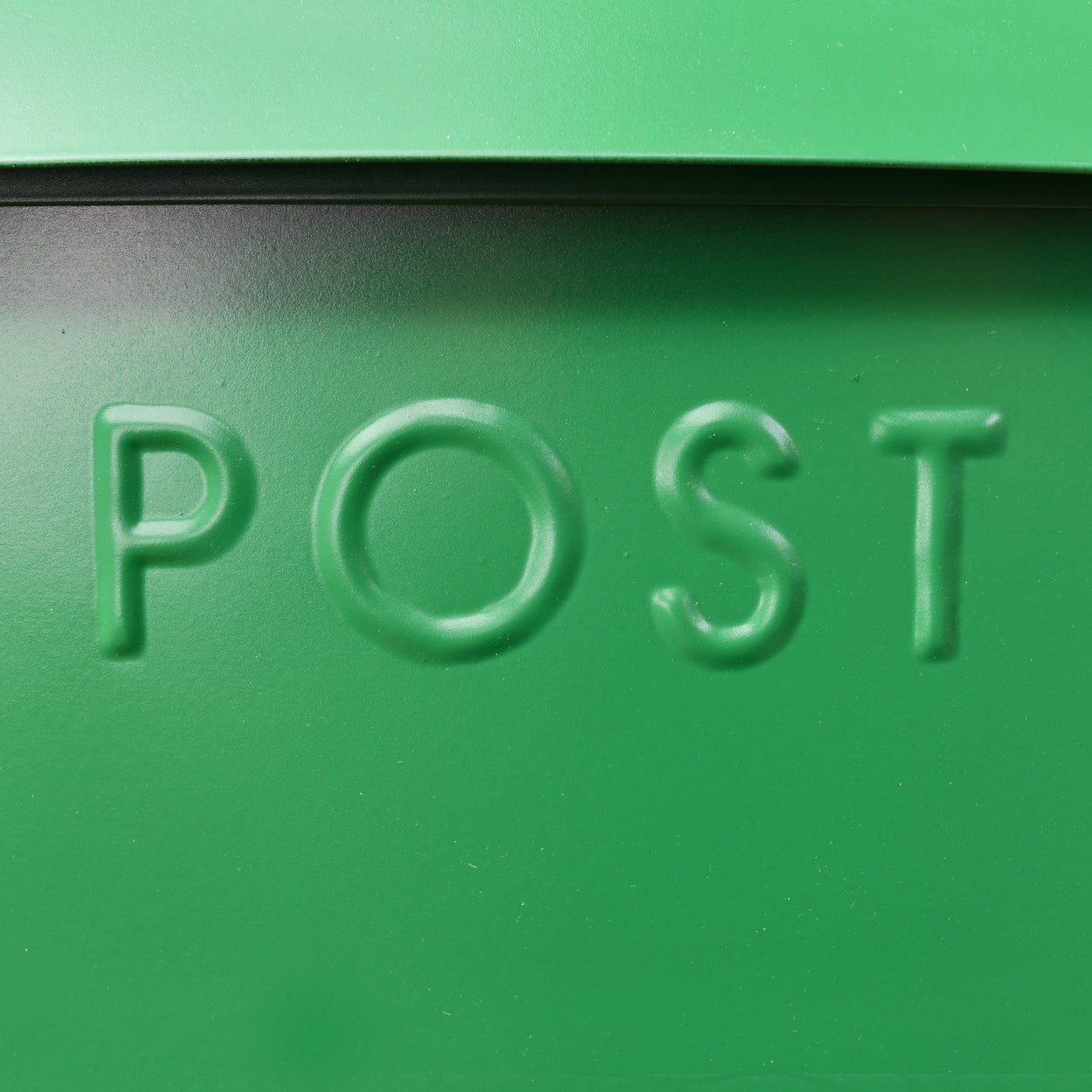 Close up of embossed lettres - POST