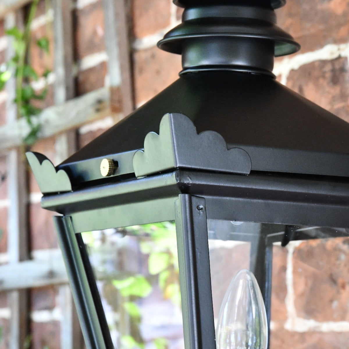 Close Up Of Four Sided Victorian Lantern