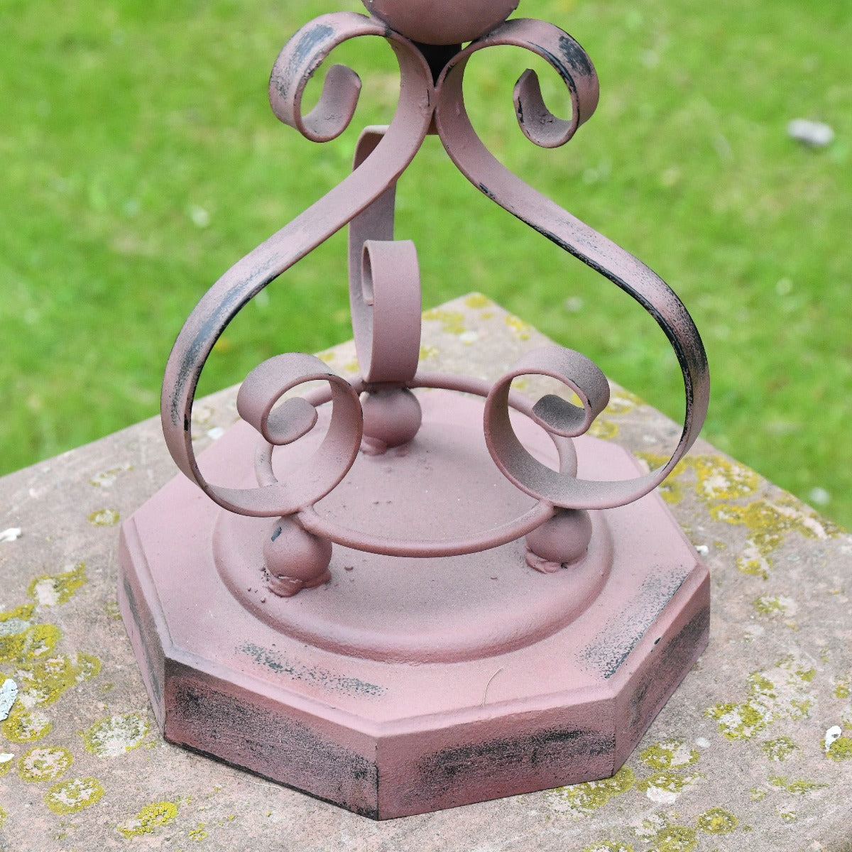 Close Up Of Rustic Armillary Sphere Base