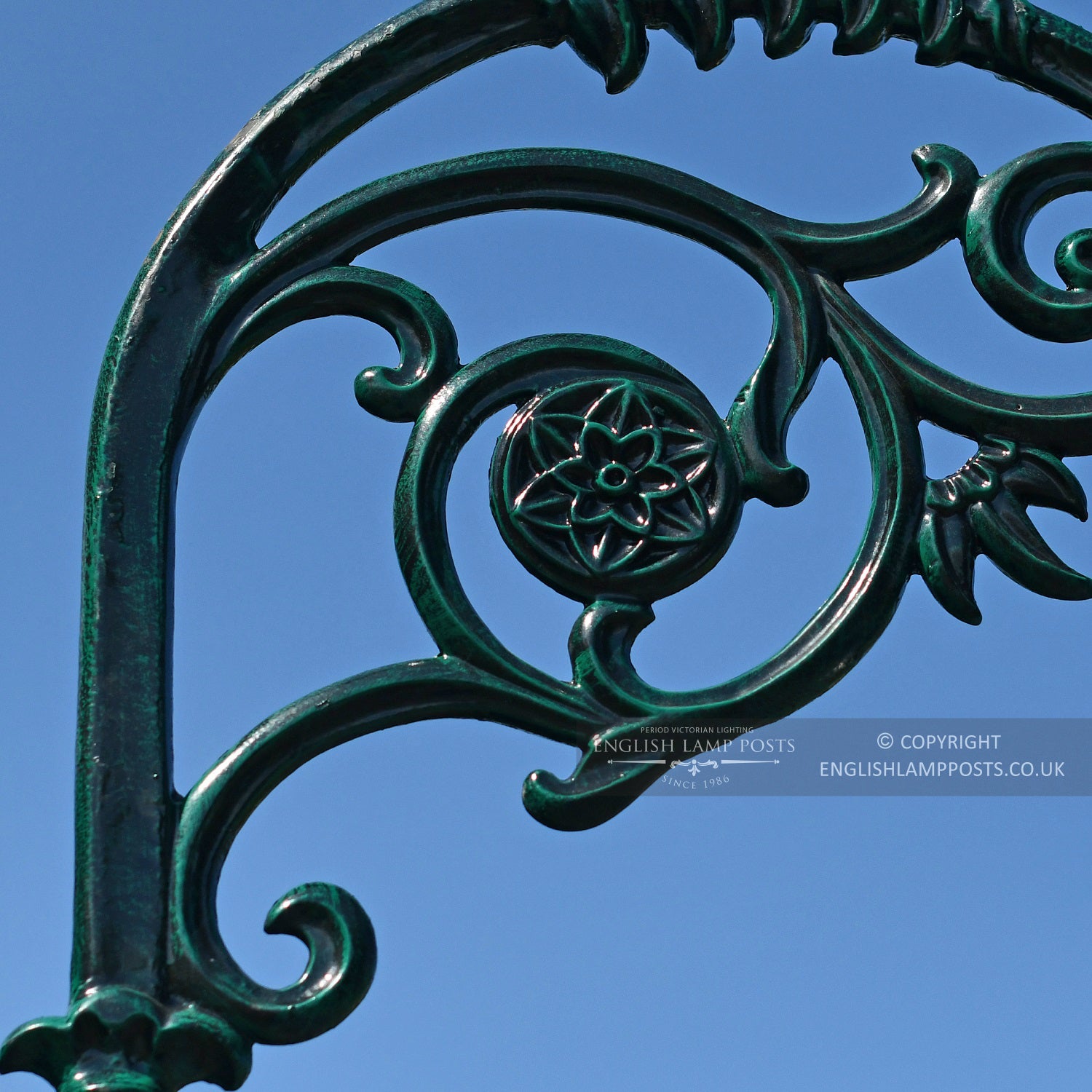 Close Up Of Srolled Gothic lamp Post Bracket Arm