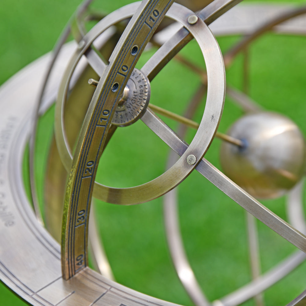 Close up of the armillary