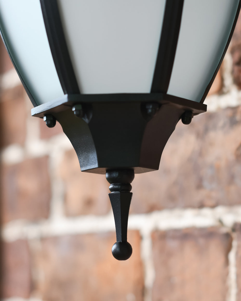 Close up of the base finial
