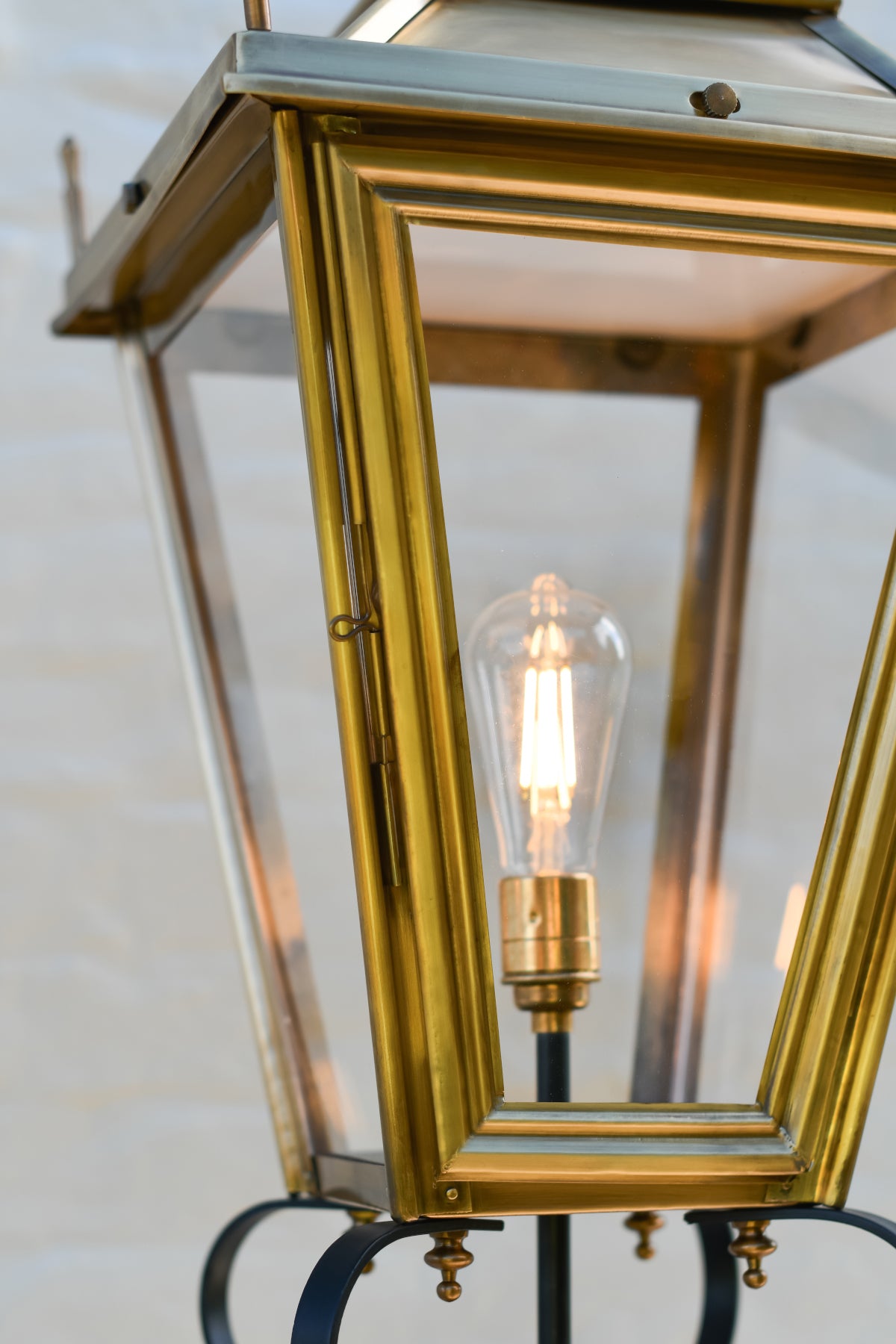 Close up of the clear glass pane