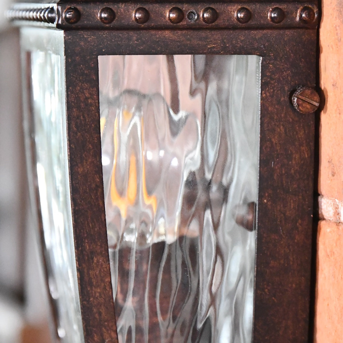 Close Up Of Wall Lantern Glass