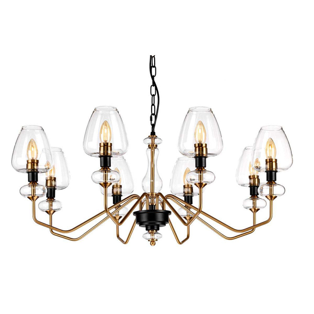 The eight bulb pendant light not illuminated