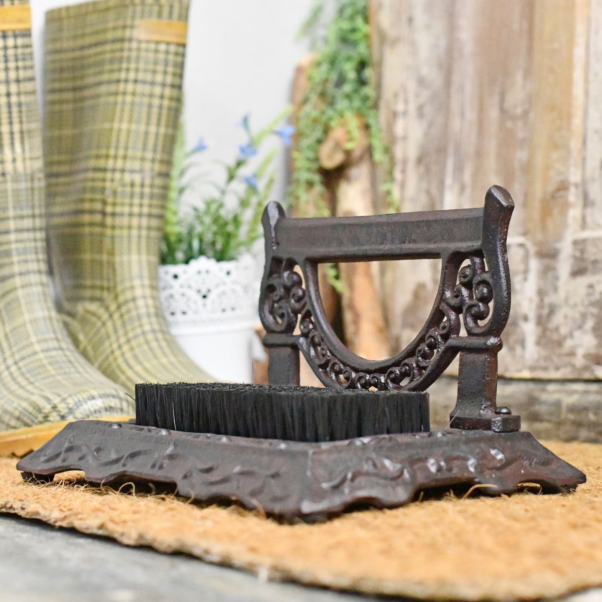 'Colman' Victorian Rustic Boot Scraper And Brush