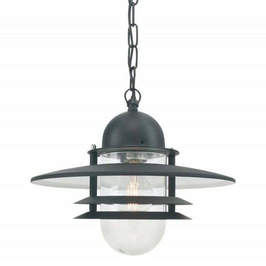 Contemporary Black 'Ruperra' Chain Hanging Lantern - thumbnail