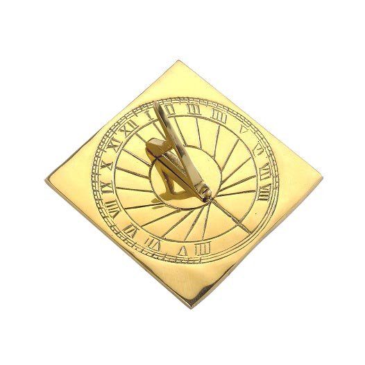 Contemporary Sunray Brass Sundial