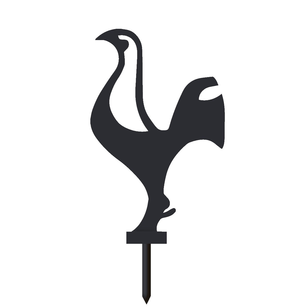 Contemporary Cockerel Garden Sheet Steel Silhouette In Black