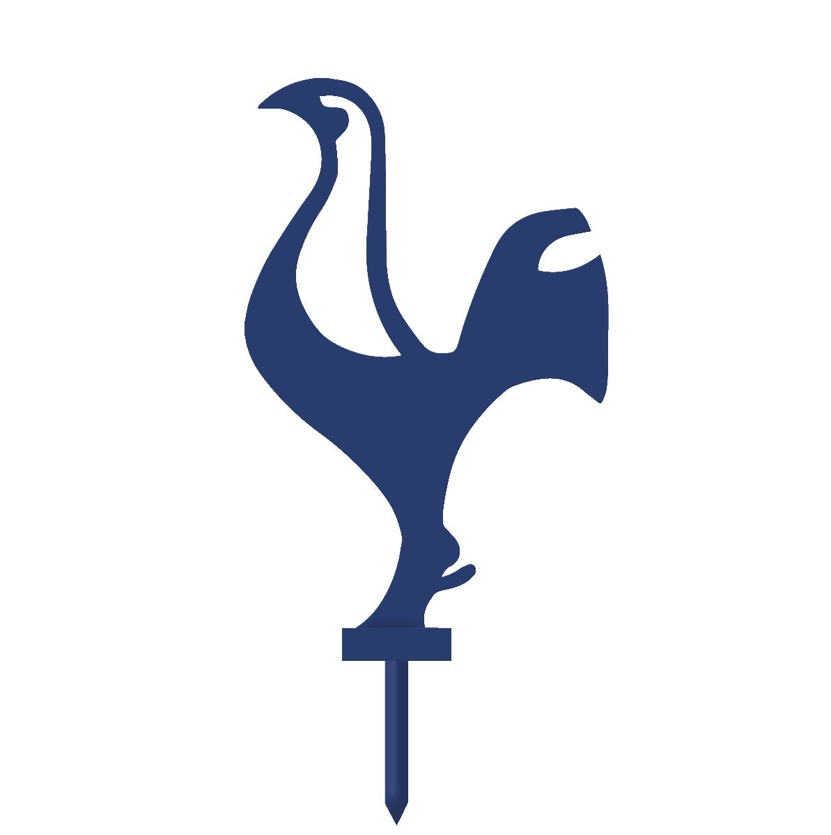 Contemporary Cockerel Garden Sheet Steel Silhouette In Blue