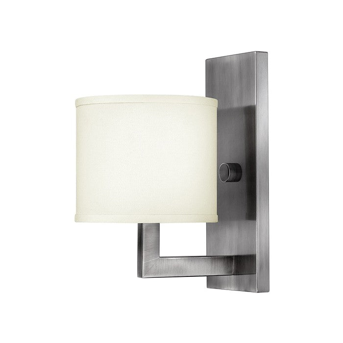 Contemporary Interior Wall Light With Cream Shade
