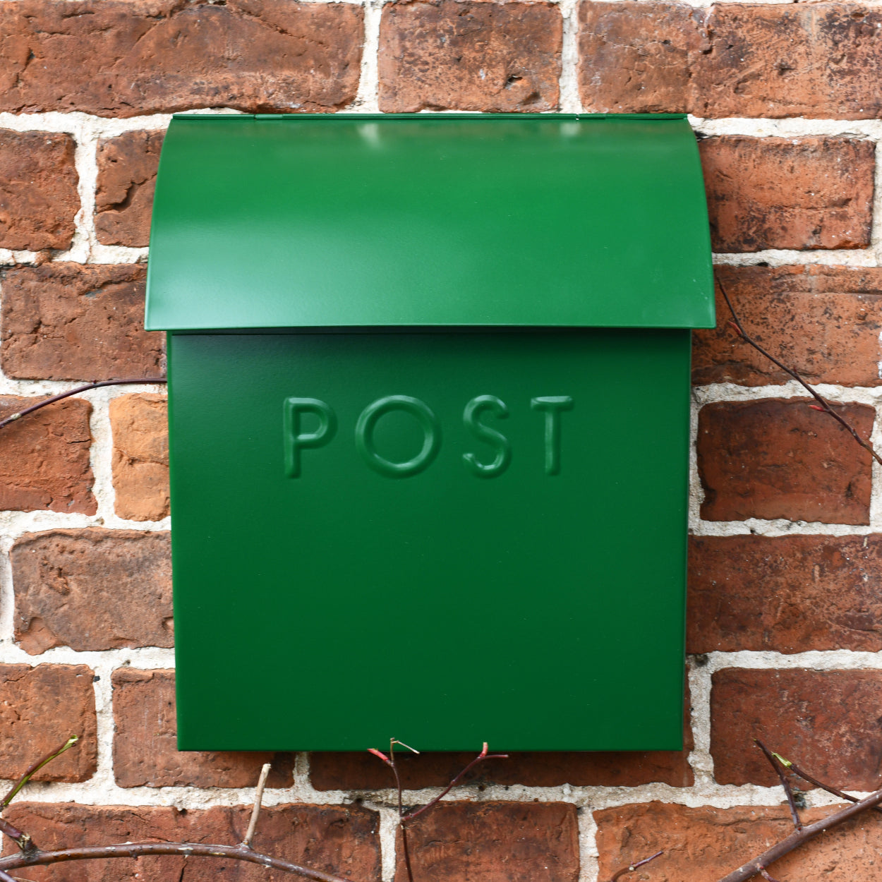 Contemporary Postal box with curved flap