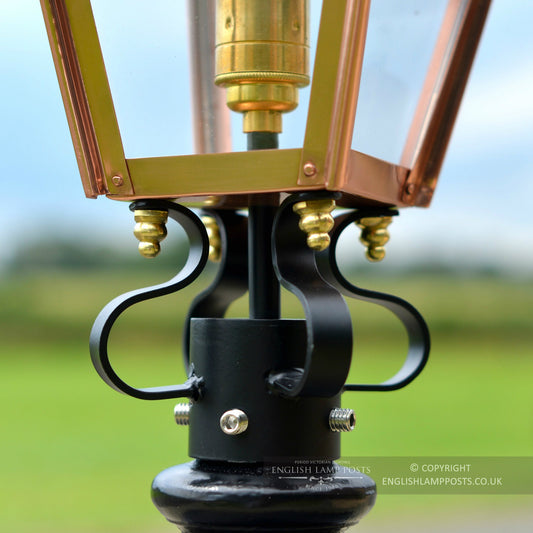 Copper and Black Entrance Pillar Light