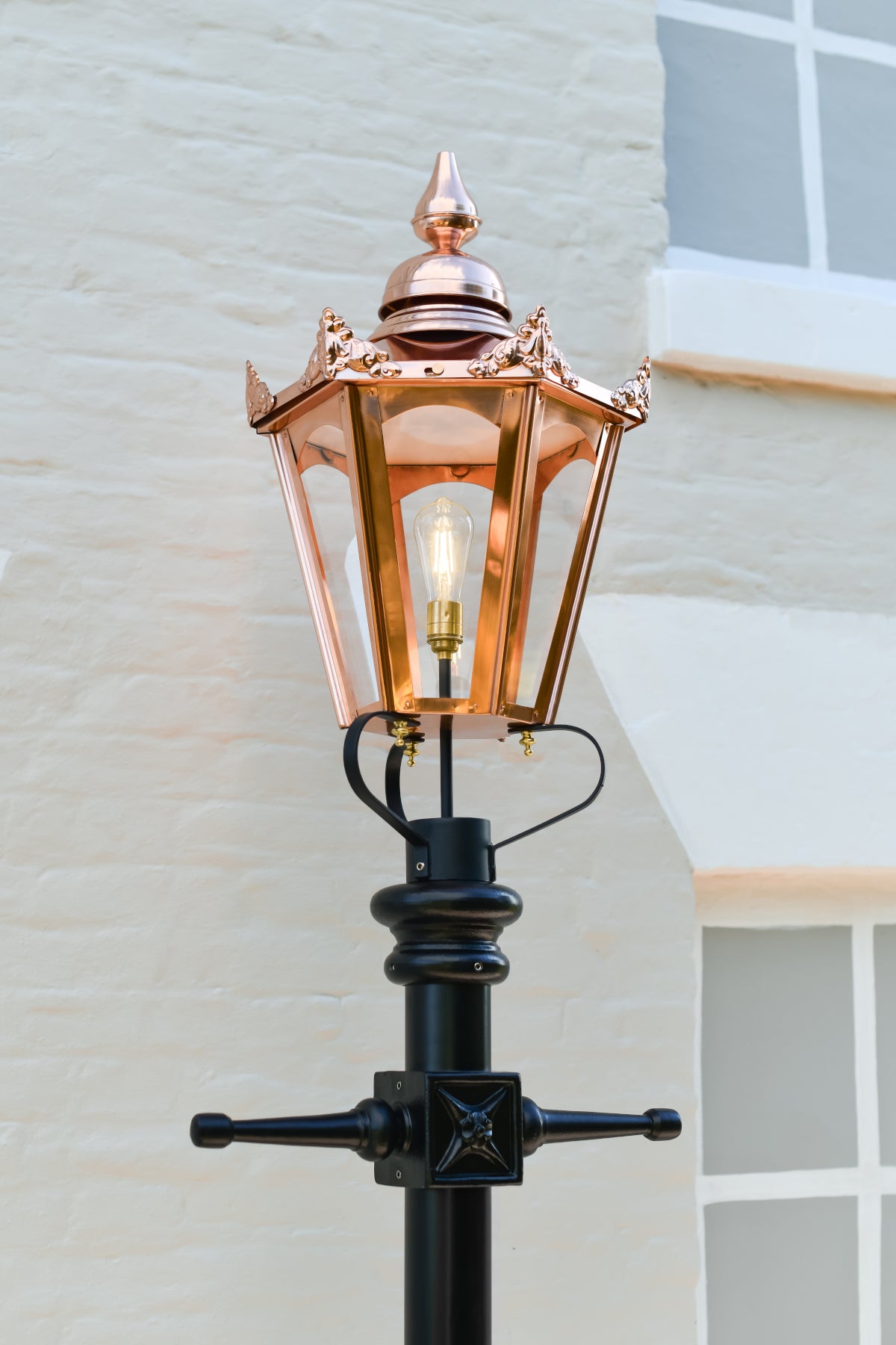 The ladder bars and copper lantern