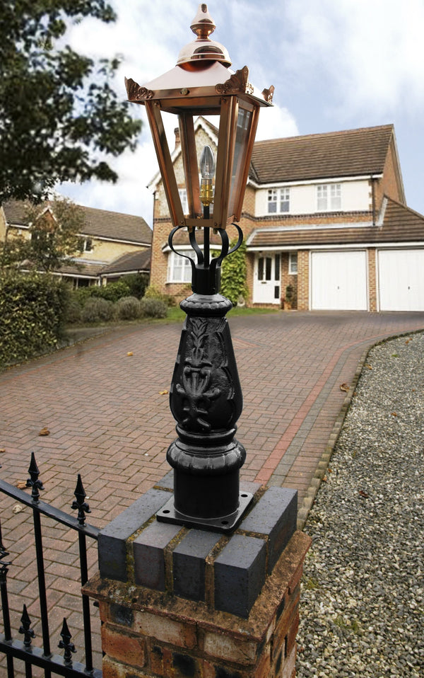 Copper Victorian Garden Post Light
