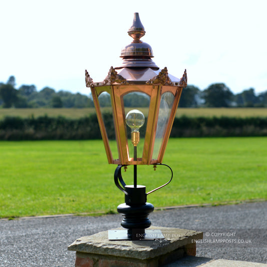 Copper Hexagon Entrance Light Set - 102cm
