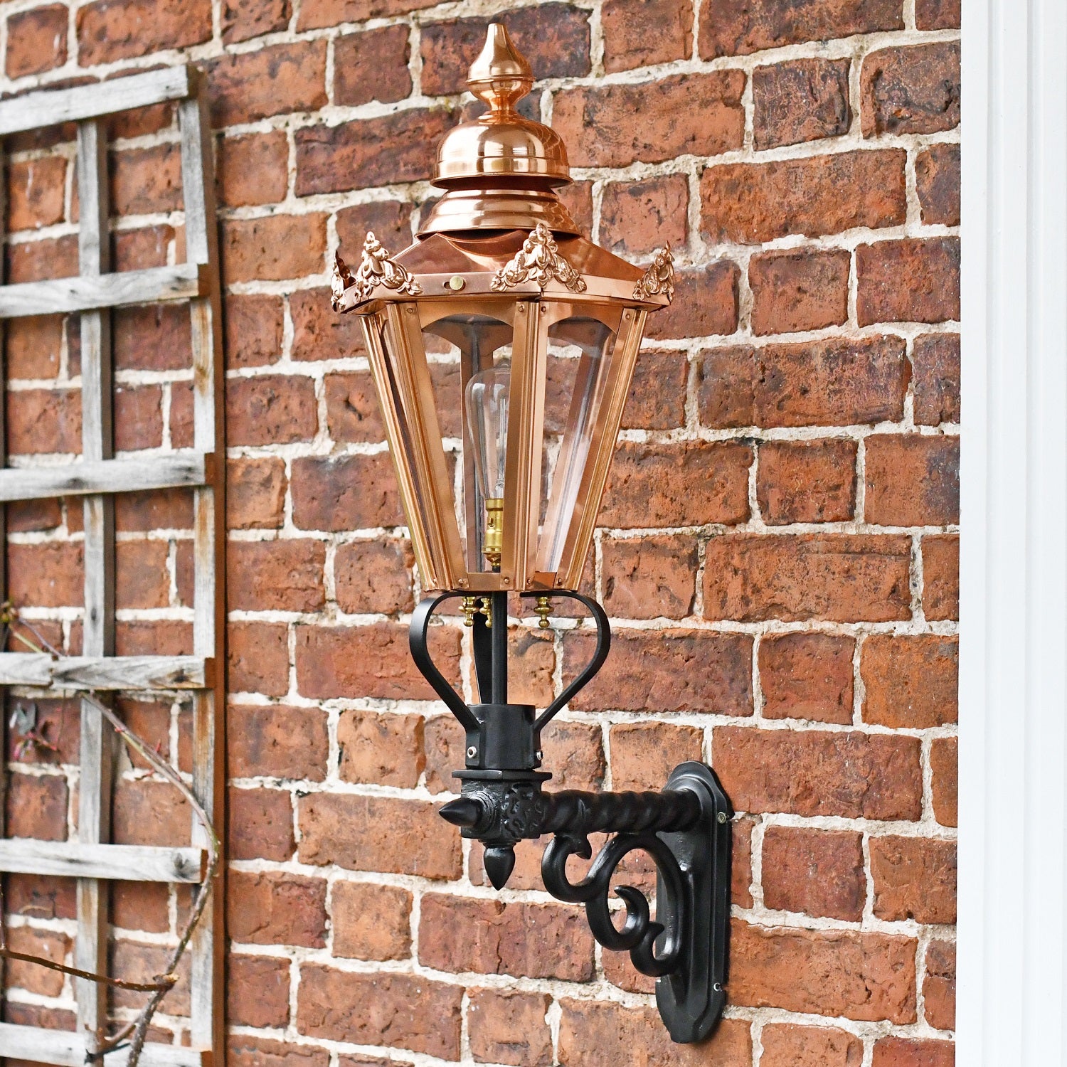Copper Hexagon Wall Light