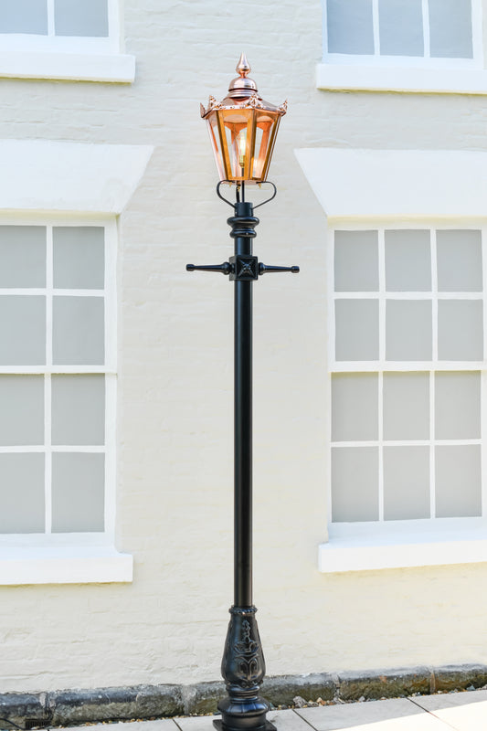 Copper Hexagonal Garden Lamp Post