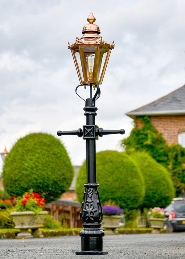 Copper Hexagonal Miniature Lamp Post - 1.5m