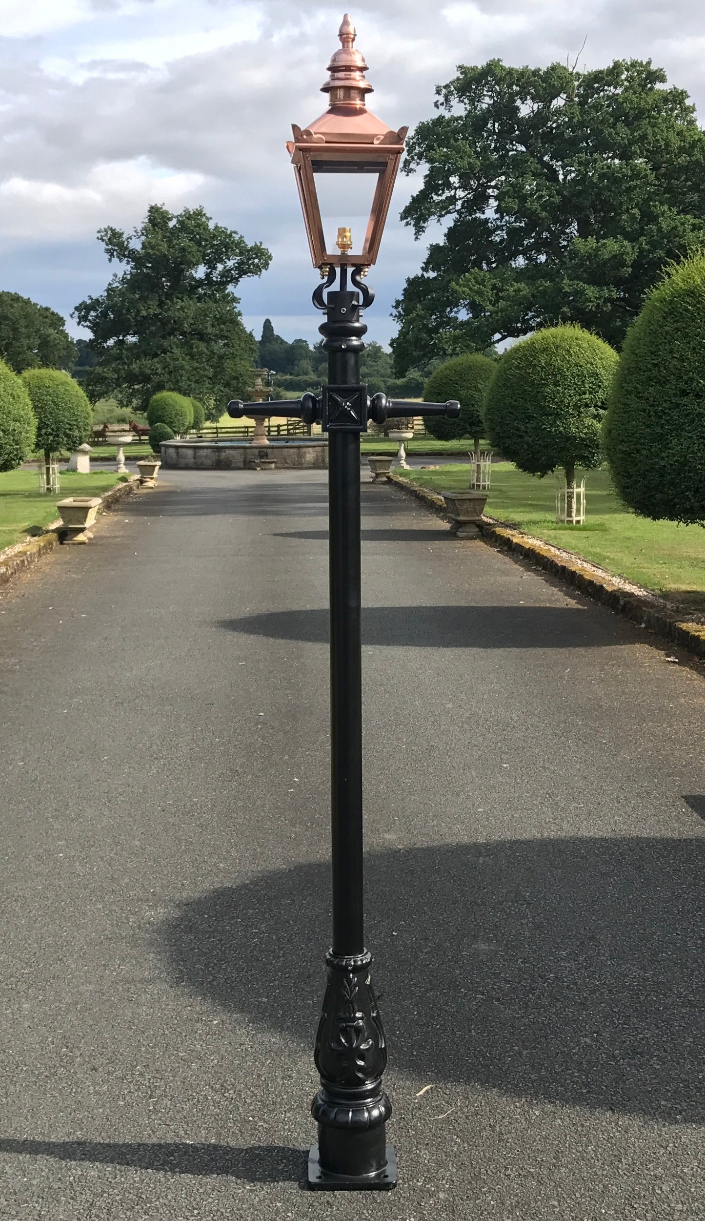 Polished Copper 'Kensington' Lamp Post - 2.25m