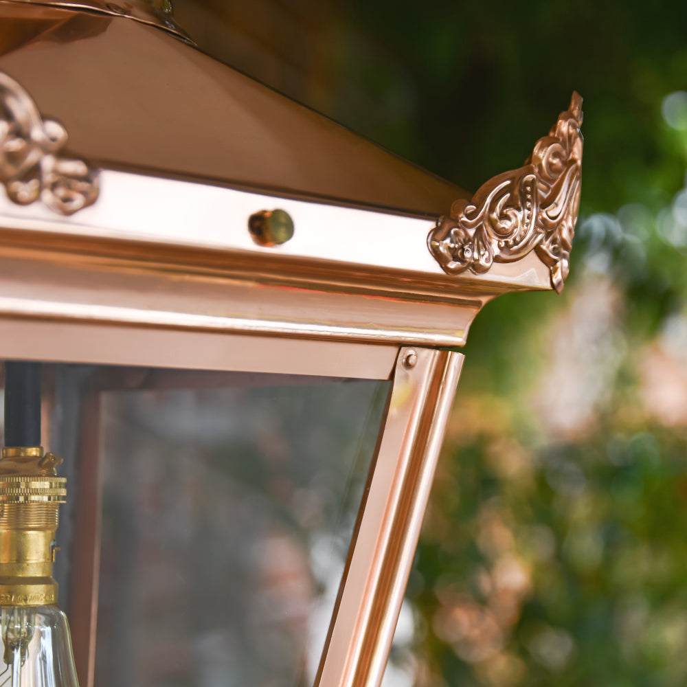 Copper lantern edges