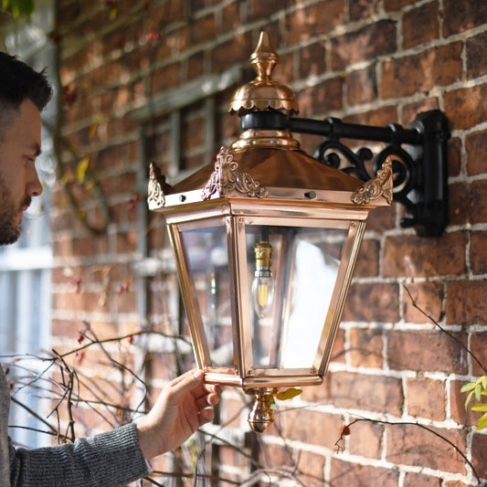 Copper Top Fix Wall Lantern