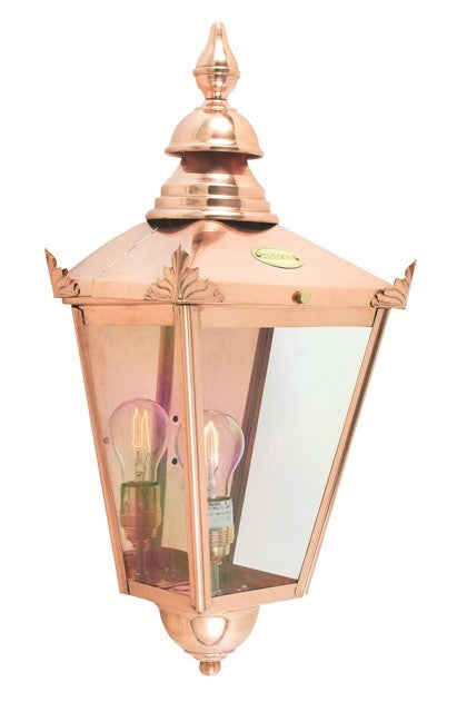Copper Victorian Deluxe 'Chelsea' Flush Half Wall Lantern
