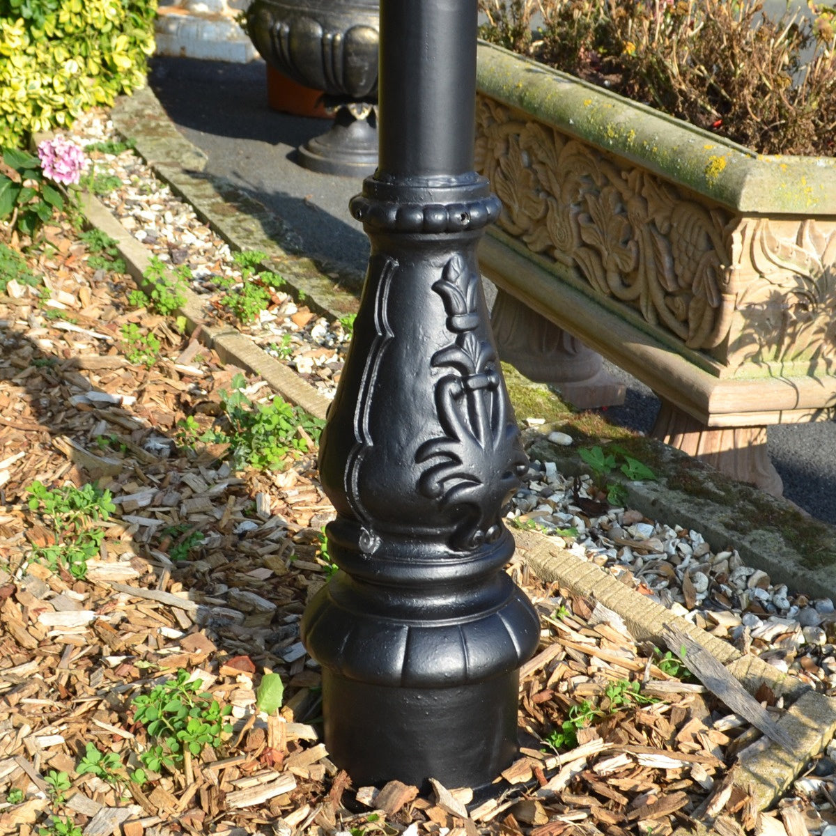 View of the traditional cast iron base