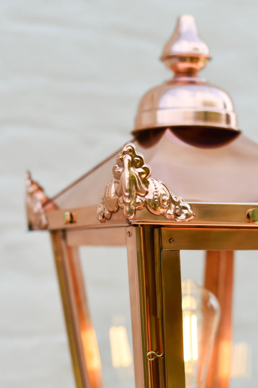 Copper Victorian Lantern Embossed Edges 