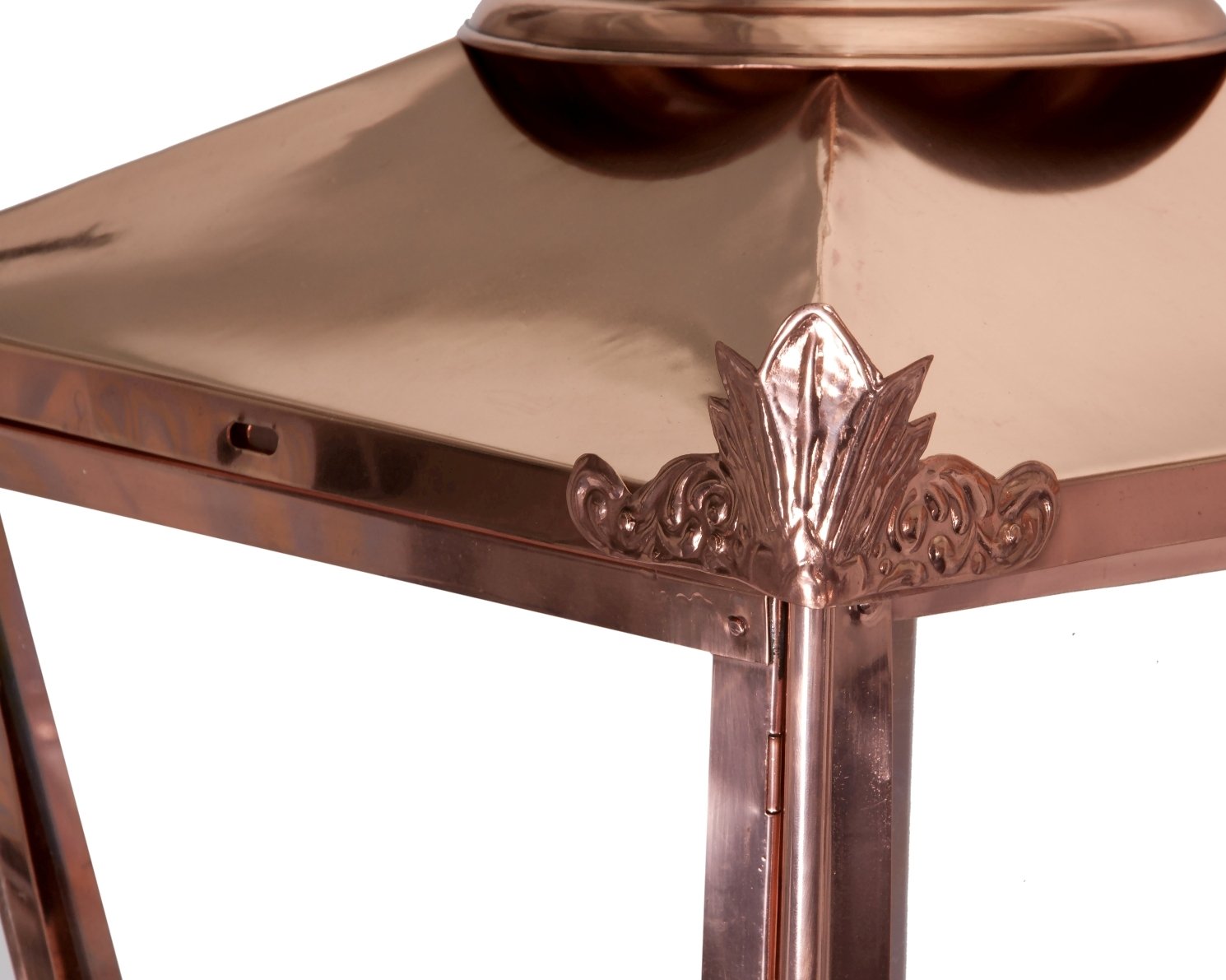 Copper victorian lantern close 