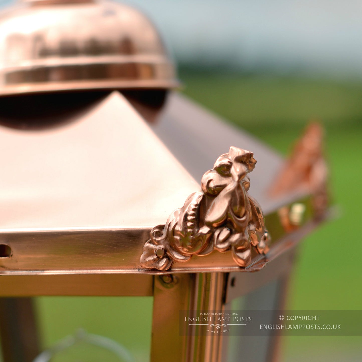 Copper  Victorian Lantern Corner Decoration