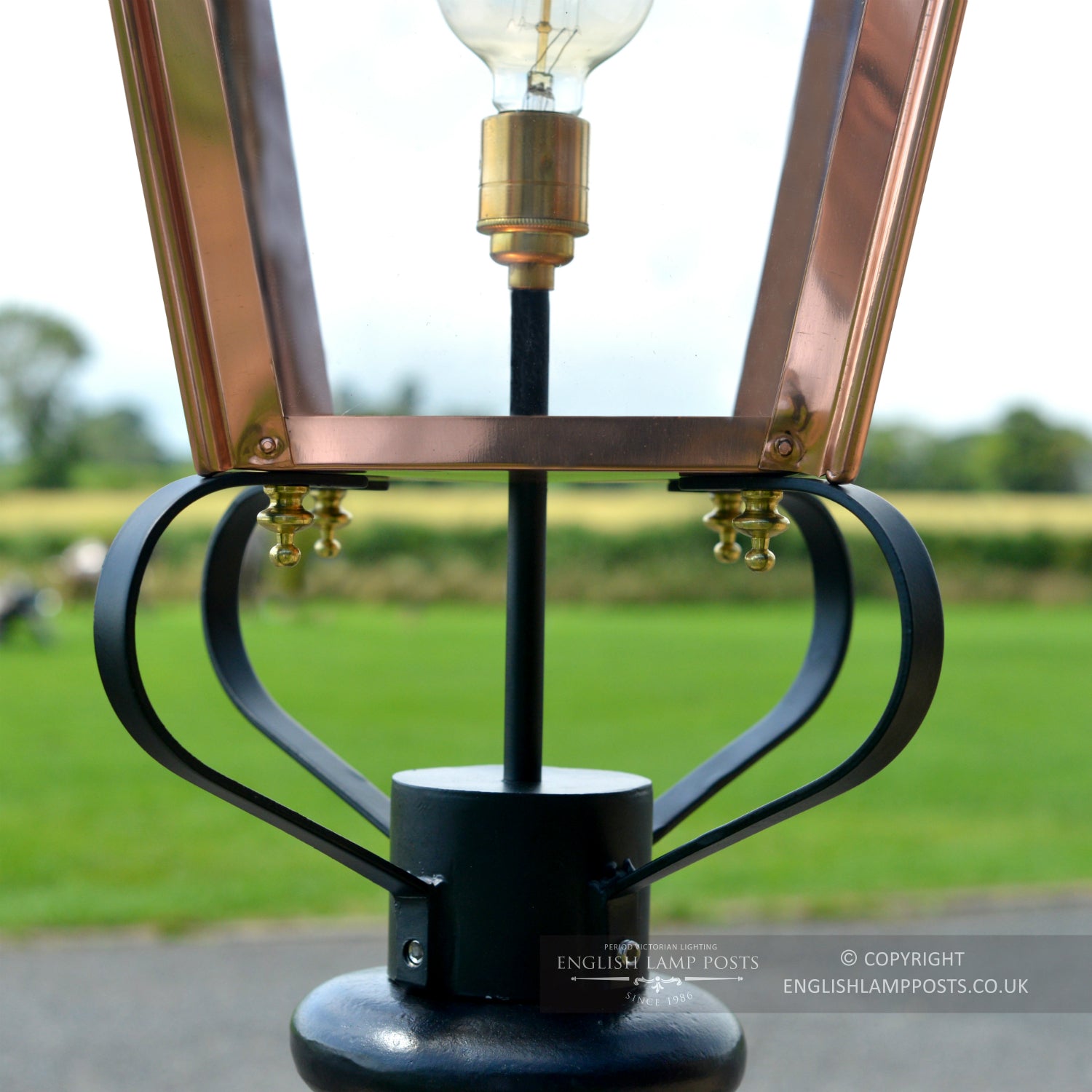 Copper Victorian Pillar Light Set