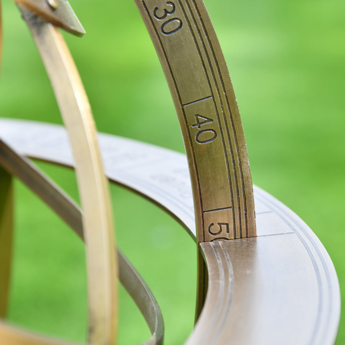 View of the brass and embossed edge