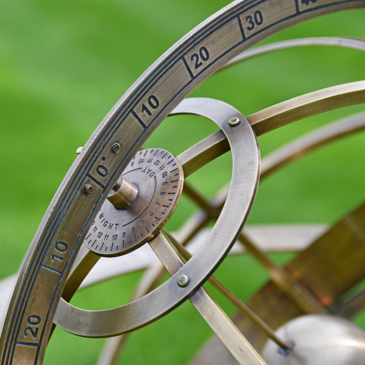 Magnified view of the outer sphere of the armillary