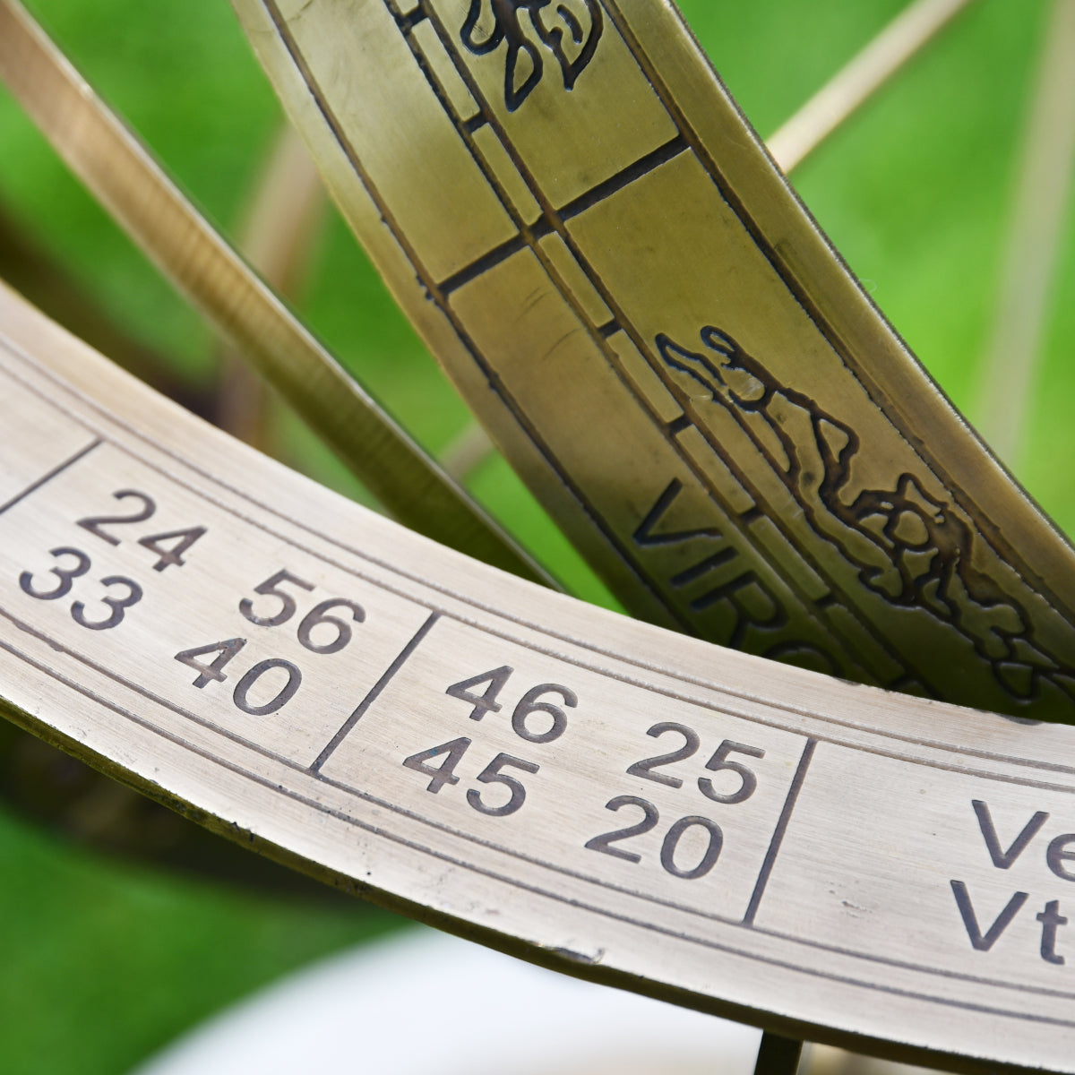 Close up of the embossed numbers
