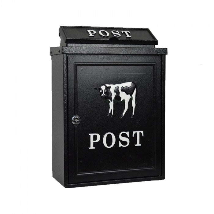 Wall Mounted Post Box with a Cow Design