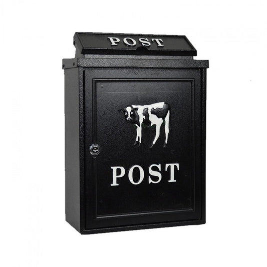 Wall Mounted Post Box with a Cow Design