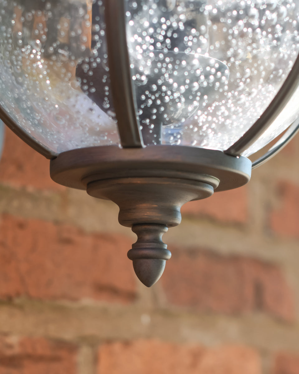 View of the ornate base finial