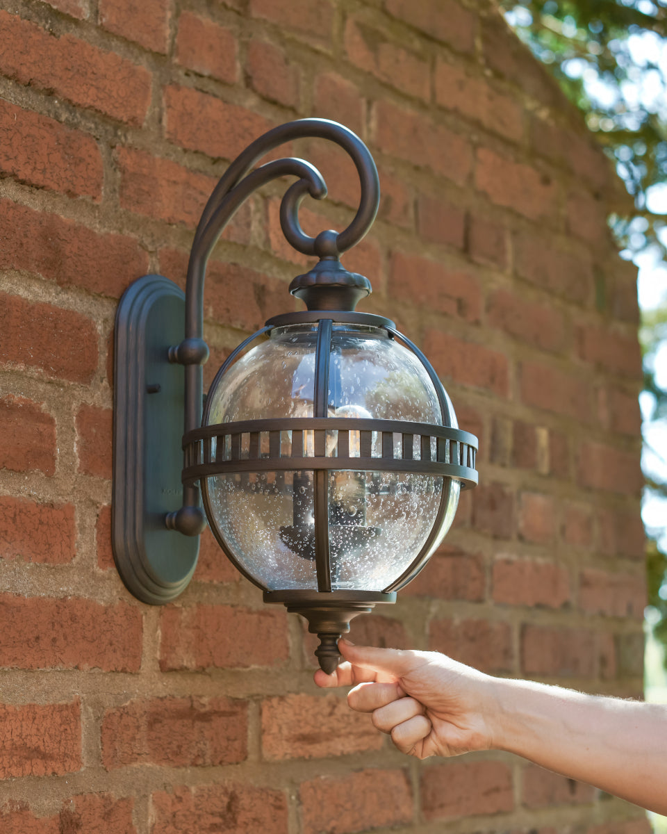 Life size scale of the 'Cowick' wall light