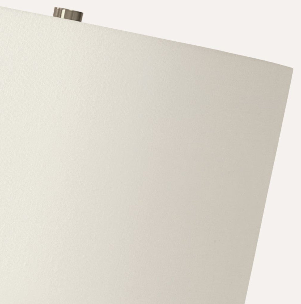 Close up of the light grey shade