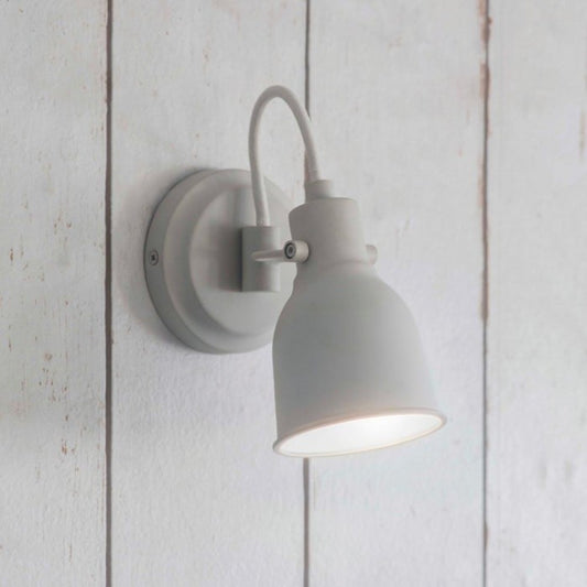 Cream Contemporary Swan Necked Wall Light by Garden Trading